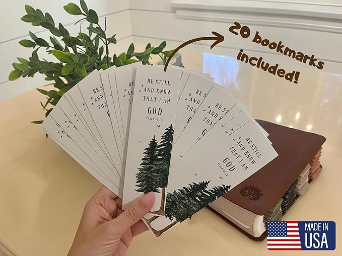 Books of The Bible Christian Bookmark - 20 Pack - Large Print - Made in USA