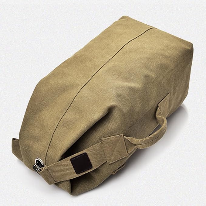 Military Duffel Bag Top Load Double Strap Canvas Backpack Army Travel