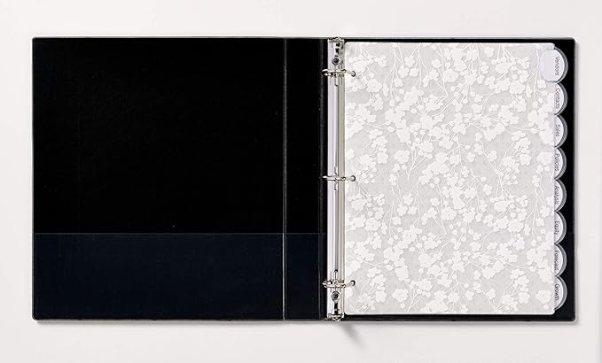 Avery Insertable Style Edge Plastic Dividers for 3 Ring Binders, 8-Tab Sets, Assorted White Frosted Designs, 24 Sets, 192 Divider Tabs (11291)