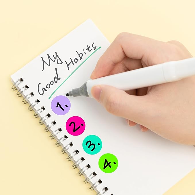 PARLAIM 0.75" Round Color Coding Circle Dot Labels in Roll, 1000 Stickers per Dispenser Box, 3/4 inch Diameter for Office and Business, Lavender