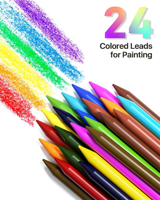 37PCS Art Mechanical Pencil Set, Drafting Pencil 5 Sizes- 0.3, 0.5, 0.7, 0.9MM & 2PCS 2.0MM Mechanical Drawing Pencils with 492PCS Leads (6B 4B 2B HB 2H 4H Color) for Artist Sketching Drawing