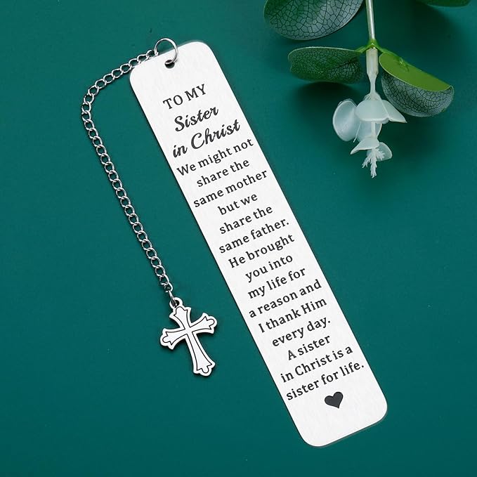 Sister Gifts from Sisters in Christ Gift for Women Christmas Stocking Stuffers for Teen Girls White Elephant Gifts Christian Gift for Women Sister in Law Birthday Baptism Gift for Girl Catholic Easter