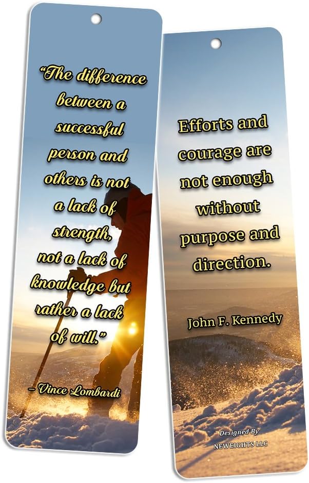 NewEights Adventure Inspirational Quotes Bookmarks (12-Pack) - Stocking Stuffers Devotional Bible Study - Church Ministry Supplies Teacher Classroom Incentive Gifts
