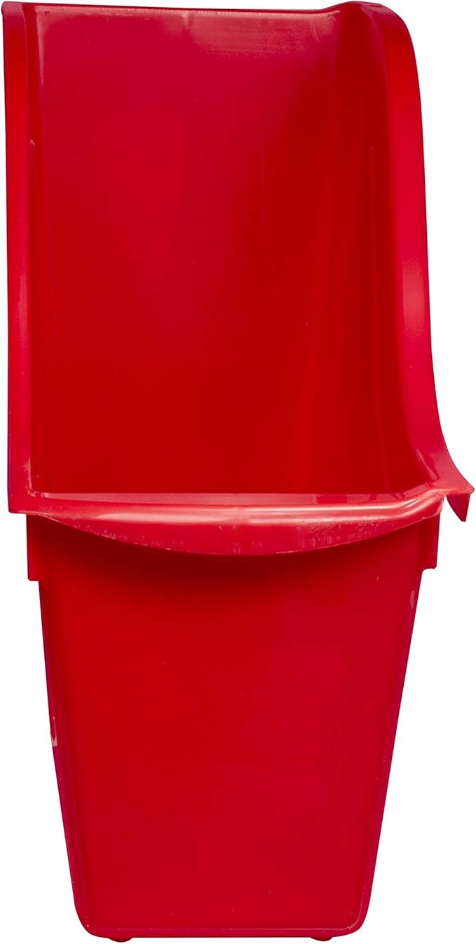 Storex Small Book Bin – Interlocking Plastic Organizer for Home, Office and Classroom, STEM Red, 6-Pack (71109A06C)