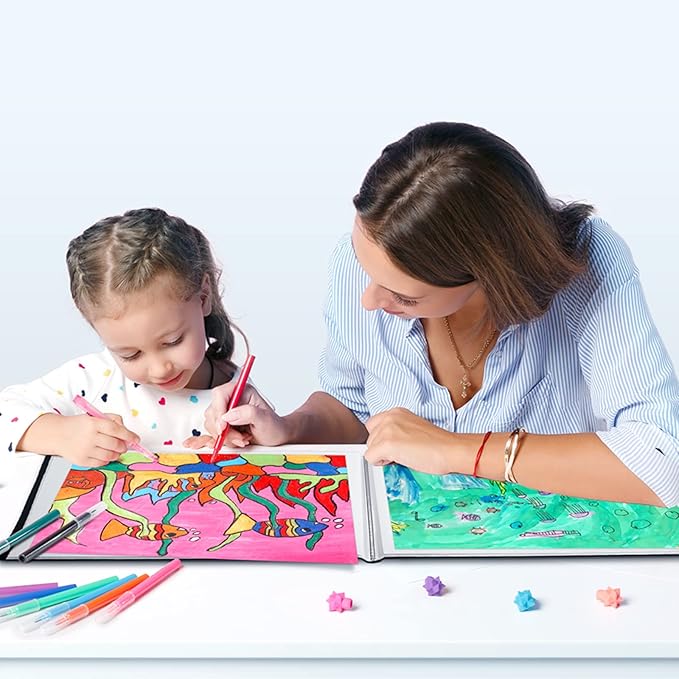 Dunwell 11x14 Portfolio Binder (Black, Horizontal), Presentation Book with 24 Pockets, Large 11 x 14 Art Portfolio Folder, Acid-Free Poly Cover and Sleeves