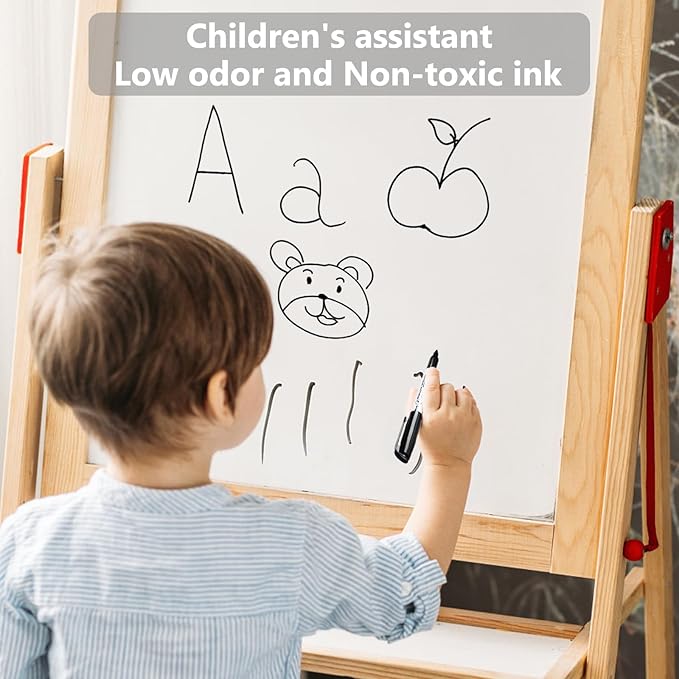 SFAIH Fine Tip Dry Erase Markers - 12 Pack Blue Whiteboard Erasable Markers Bulk for Kids Adults, Ideal for Classroom School Office Home Use on White Board, Non-Toxic Easy Clean