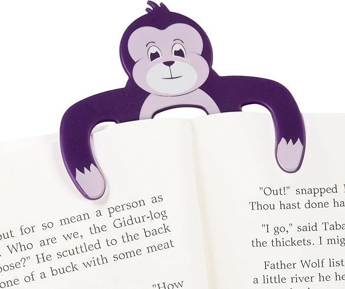 Page Pals Bookmark Bookholder | Page Holder | Music Holder Clip | Music Paper Holder | Magazine, Cookbook | Reading in Bed at Home | Office, Desk, Kitchen Use | Novelty Reading Gift Idea (Ape)
