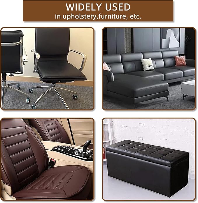 CHEIGHY Leather Repair Patch for Couches Self-Adhesive Leather Repair Tape kit for Furniture Sofa Vinyl Car Seats Couch Chairs Shoes Down Jackets (Brown, 17X79 inch)