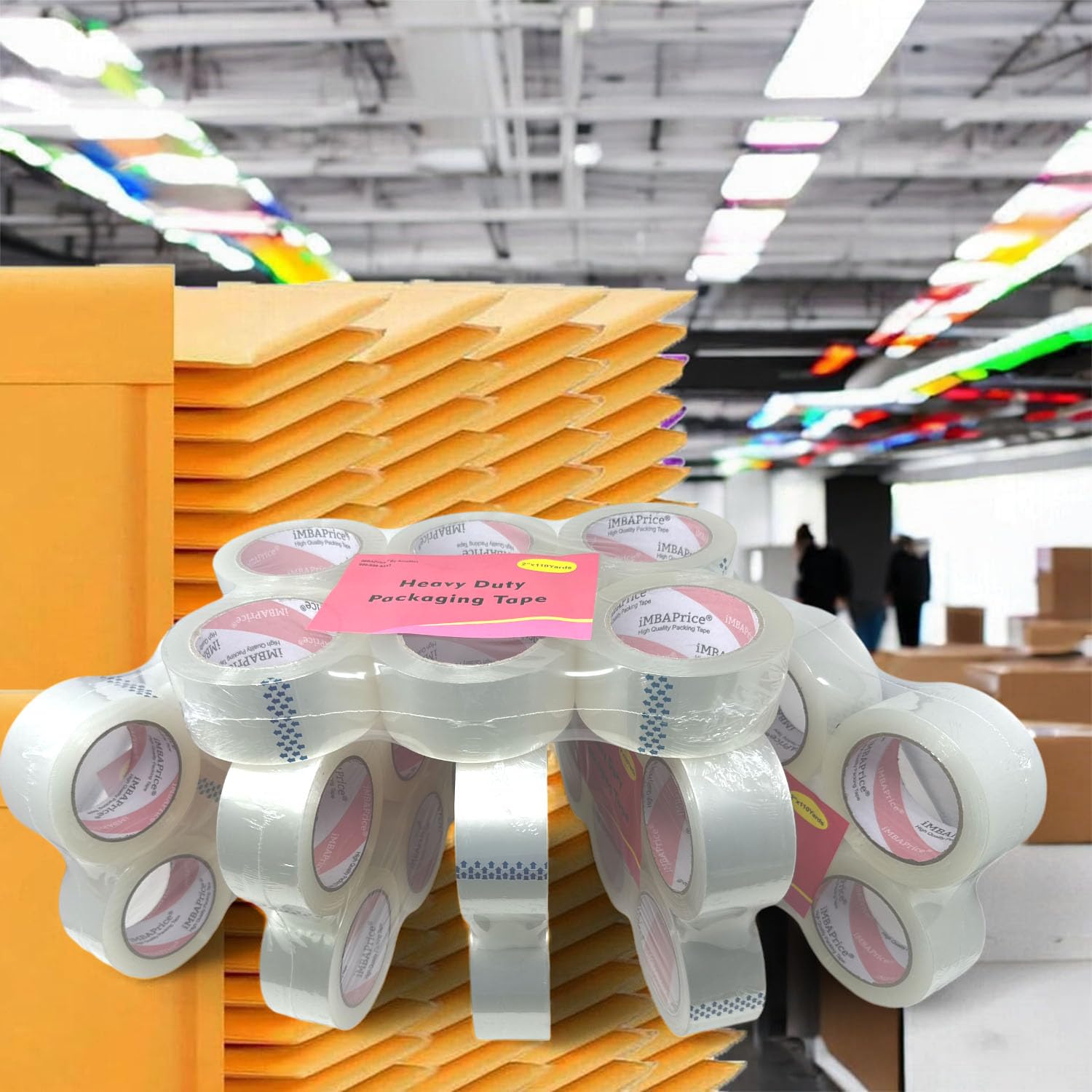iMBAPrice Sealing Tape - 1 Box of Premium (36 Roll of 110 Yards) 36x330 Feet Long 2" Wide Ultra Clear Shipping Packaging Tape