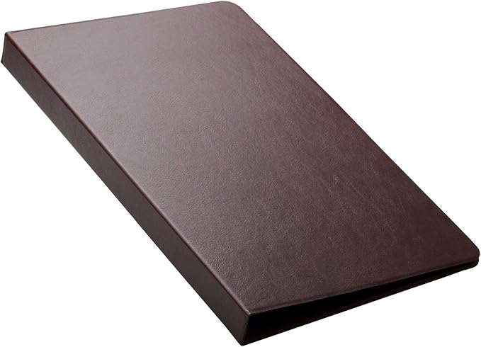 Folio Cover Case with Spring Clip Pad for Organizing Loose Documents Notepad,Writing Pad,Presentation Folder,Coffee