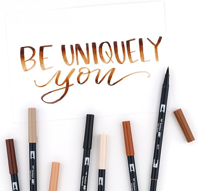 Tombow 56170 Dual Brush Pen Art Markers, Portrait, 10-Pack. Blendable, Brush and Fine Tip Markers