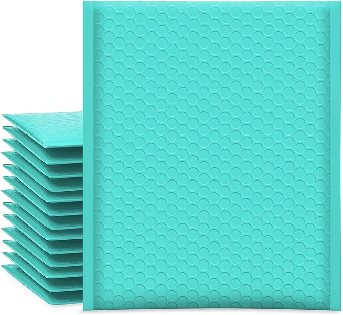 UCGOU Bubble Mailers 7.25x12 Inch Teal 25 Pack Usable Size 7.25x11 Padded Envelopes Small Business Opaque Packaging Self Seal Waterproof Boutique Bulk Shipping Bags for Jewelry Makeup Supplies #1