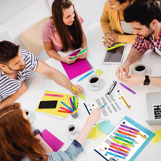 Highlighters, Chisel Tip Dry-Quickly Highlighter Markers, 150 Count-6 Assorted Colors Highlighters Bulk Pack for Adult Kids, Office Classroom Must Have, School Supplies for Teachers