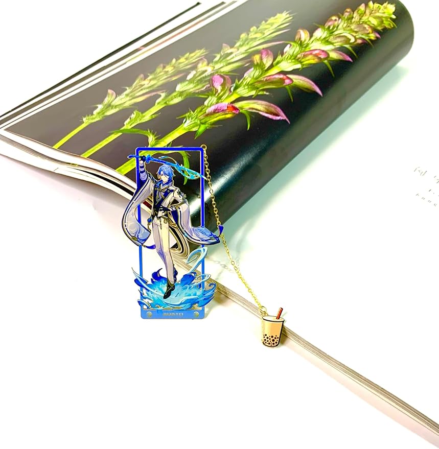 Genshin Impact Ayato Brass Bookmarks with 3D Display Box for Women Men Sisters Friends - Ideal Birthday Gifts for Book Lovers - Zllada