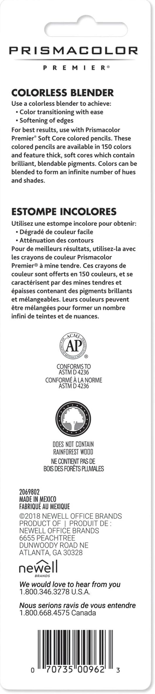 Prismacolor 962 Premier Colorless Blender Pencils, 2-Count