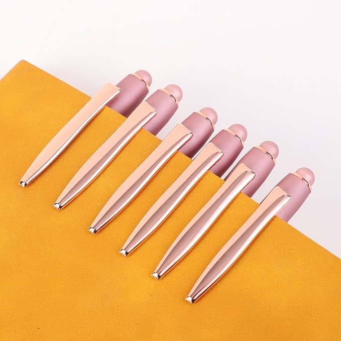 48 Pcs Rose Gold Ballpoint Pens,Fine Point Smooth Writing Pens,Kawaii Pens For Writing Journaling Taking Notes School Office Home.