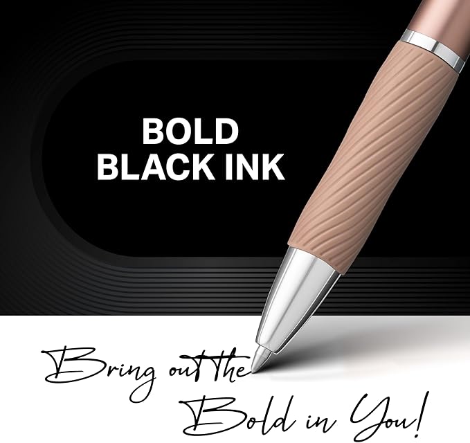 Sharpie S-Gel, Gel Pens, Sleek Metal Barrel, Champagne, Medium Point (0.7mm), Black Ink, 4 Count