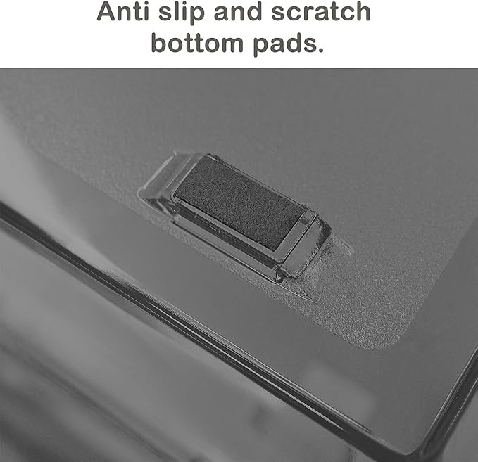 Acrimet 3 Tier Side Load Letter Tray Facility, Desktop File Organizer, A4 Letter Size Paper Organizer, Minimalist Storage Solution Paper Tray for Office, Home, Classroom (Plastic, Clear Smoke Color)