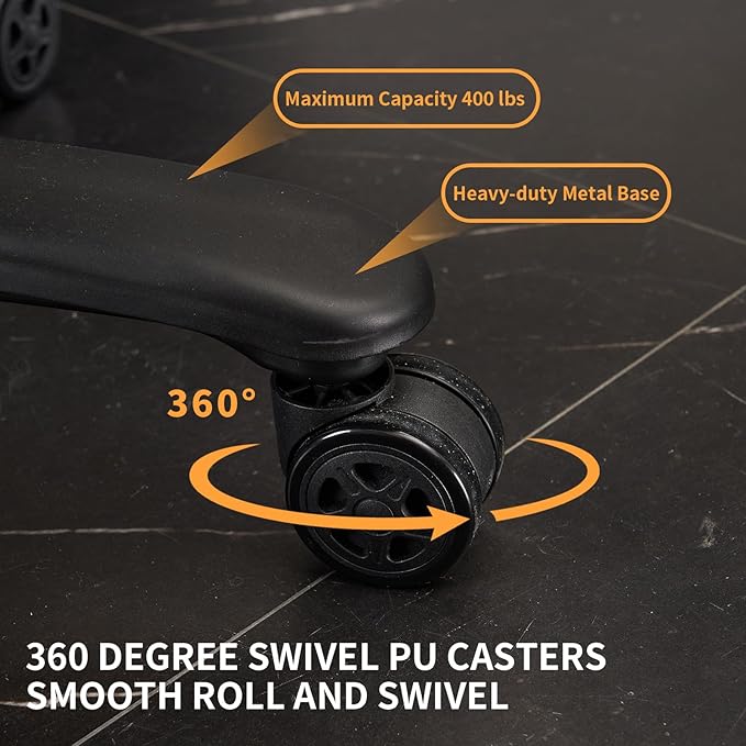 Office Chair Big and Tall, High Back Home Office Chair 400 lbs, Executive Chair, Desk Chair, Ergonomic Office Chair with Padded Armrest, Swivel Computer Chair PU Leather (Dark Brown)