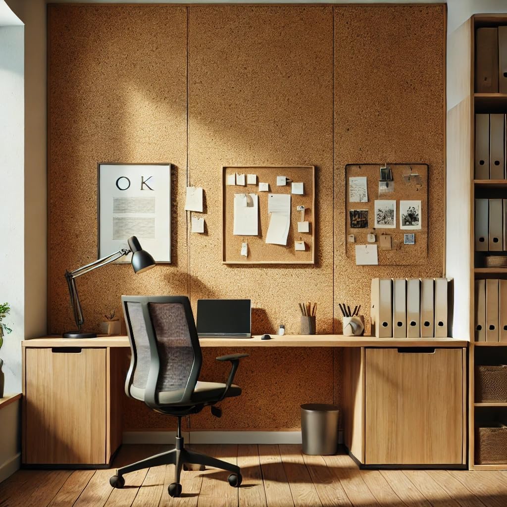 Manton Cork Premium Cork Roll - 4' x 10' x 3/8", 100% Natural Facing Grade Material for Bulletin Boards, Decorative Photo and Message Push Pin Displays - Perfect for Home, School, and Office