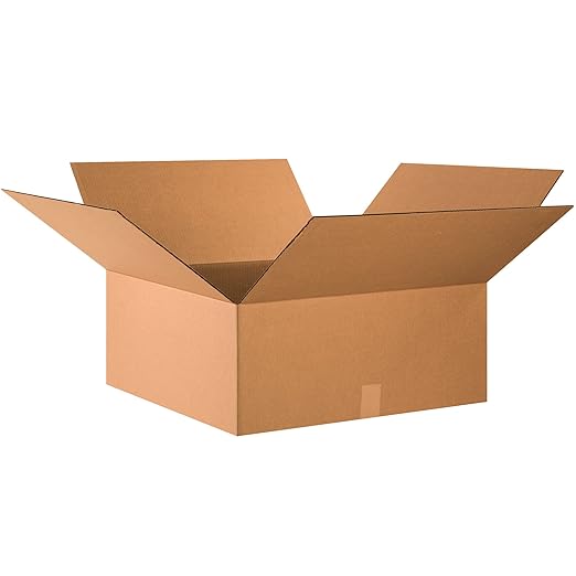 Aviditi 242410 Corrugated Cardboard Box 24" L x 24" W x 10" H, Kraft, for Shipping, Packing and Moving (Pack of 10)