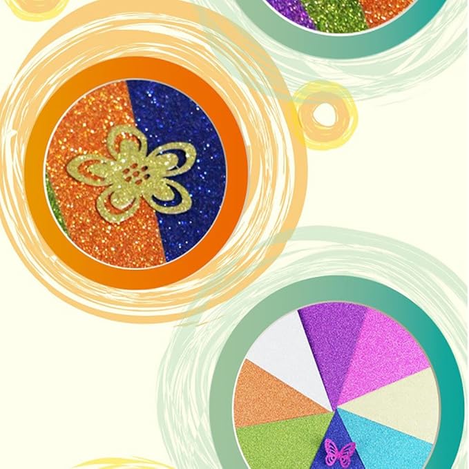 BigOtters 20 Sheets Glitter Cardstock, 10 Colors Premium Glitter Paper for Crafts, 8.5 x 11 Inches, 250GSM