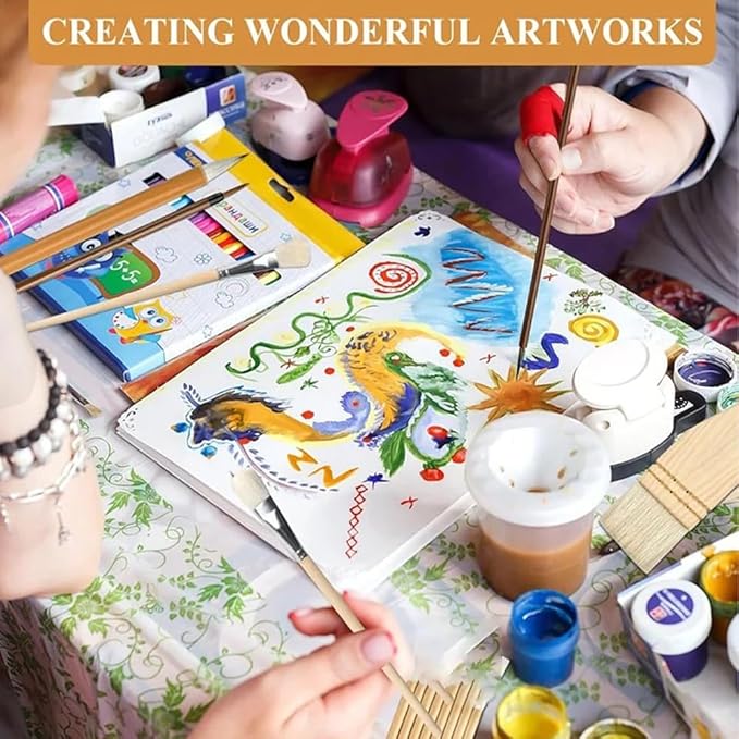 10 Pieces Glaze Brushes for Pottery Mop Brush for Pottery Glazing Goat Hair Blending Brush for Pottery