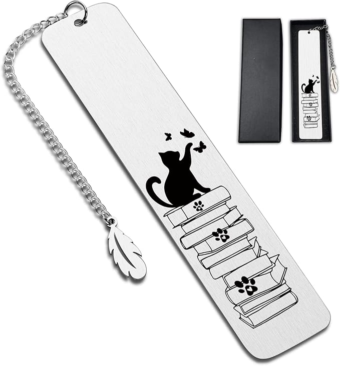 Paw Cat Footprints Cat Book Markers Bookmark,Cat Book Markers for Women Funny Bookmarks for Students Teachers School Home Office Supplies,Cat Lover Girl Friends Sister Female Gifts JCH9
