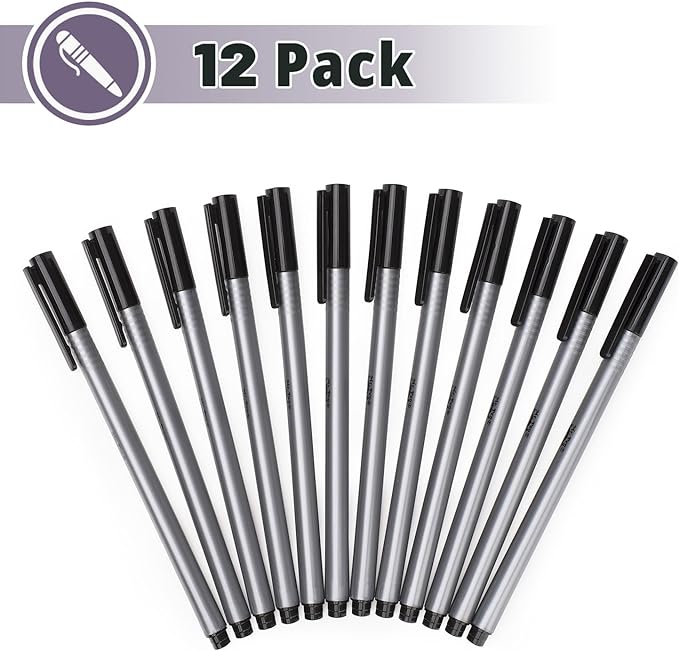 Mr. Pen- Black Fineliner Pens, 12 Pack, Black fine point pens, Pens Fine Point, Fine Liners Artists, Fineliners Pens, School Supplies, Art Pens, Writing Pens, Fine Tip Markers, Bible Journaling Pens
