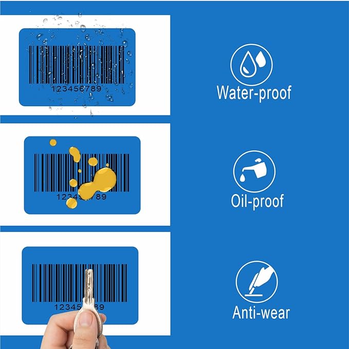 Hybsk 3x2 inch Color Direct Thermal Labels for Shipping, Barcodes, Address, Compatible with Rollo Label Printer & Zebra Desktop Printers(3"x2",Blue)