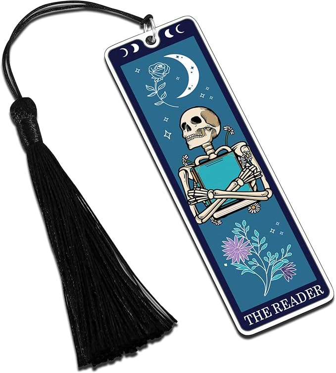 Bookmarks for Men Stocking Stuffers for Men Bookmarks for Book Lovers Cool Bookmarks for Men Funny Bookmarks for Men Gothic Gifts Horror Bookmark Spooky Gifts Tarot Bookmark Christmas Birthday Gifts