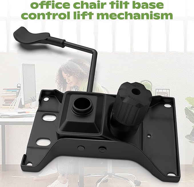 Heavy Duty 500lbs Office Chair Tilt Control Mechanism Replacement Parts, 10.15" L x 5.9" W, Office Chair Swivel Lift Base, Adjustable Chair Height and Tilt Angle, Black