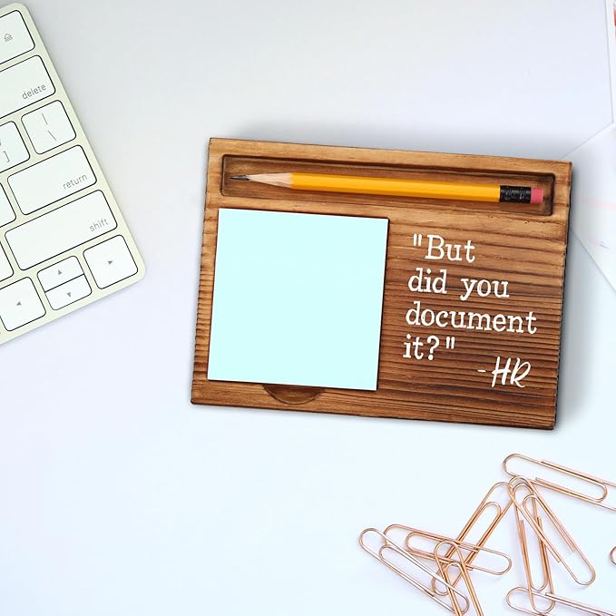 Thank You HR Sticky Note Holder, Funny Human Resources Gifts, HR Gifts for Coworkers, HR Retirement Graduation Appreciation Gifts for Women, Men, Self-Stick Note Pad Holders ZSS21