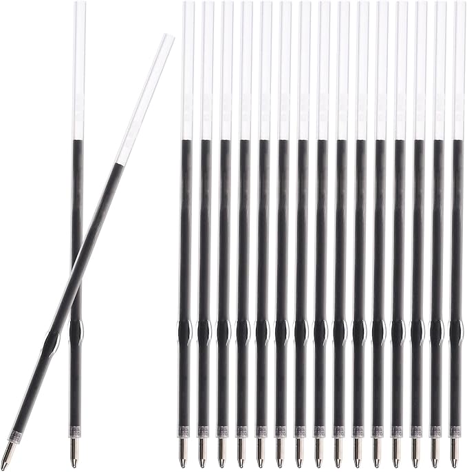 Retractable Ballpoint Pen Refills 30 Pieces 1mm, 4.2 Inch Black Ink Refills Smooth Writing for Click Pens Journal Writing, School and Office Suppliers