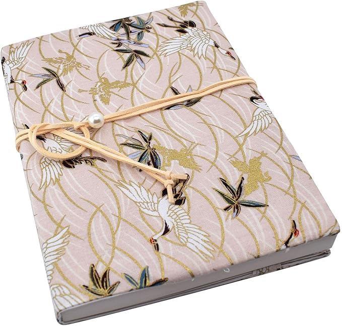 BLBMH Crane Book Covers forPaperbacks Adjustable Fabric Book Sleeve Cover Protector Fit for 5.5x8.2 inch Hardcover Softcover Book Novels Notebook - BC31 Beige