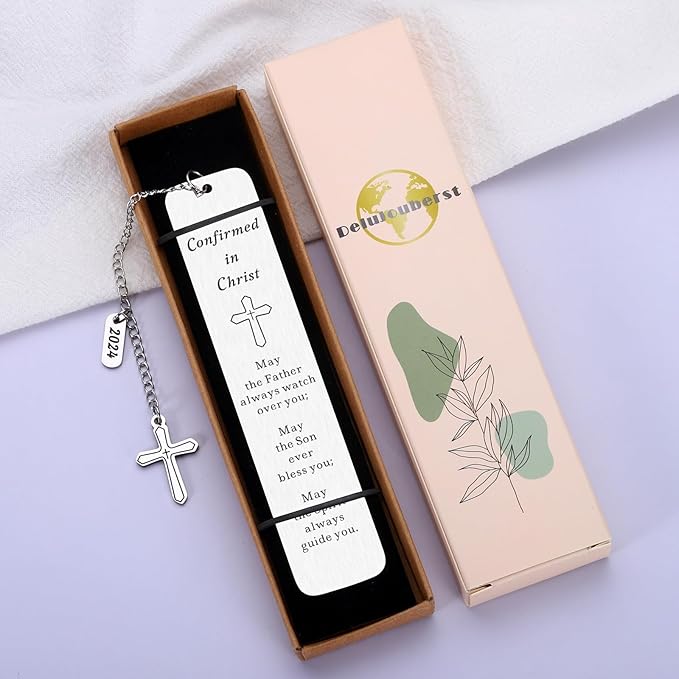 Confirmation Gifts for Teenage Girls Boys, Catholic Confirmation Gifts for Teens, First Communion Gifts, Christening Gifts, Baptism Christian Bookmarks Gifts, Religious Confirmation Bookmark Gifts