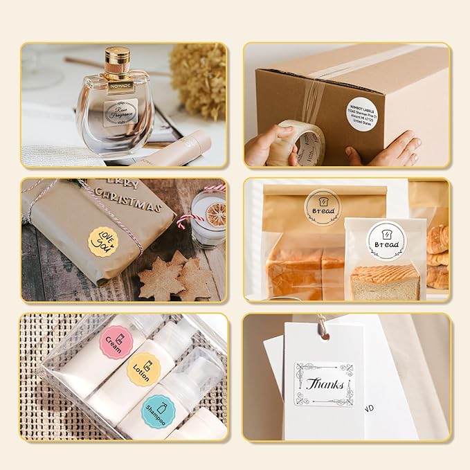 NIIMBOT 3 Rolls White Labels for B1 B21 B3S K3 Label Maker, 1.57'' x 1.18'' (40x30mm) Printer Labels, Food Labels for Jars, Personalized Editable Labels for Home/School/Office