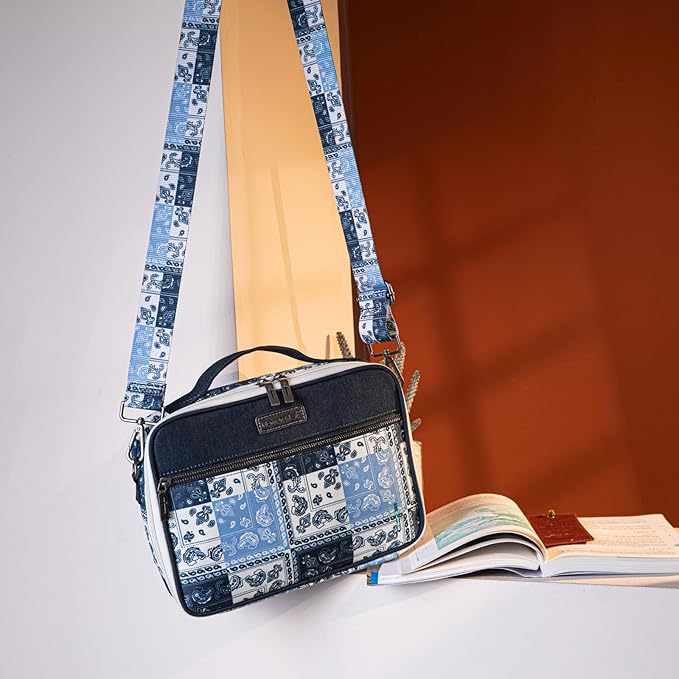 Montana West Bible Book Covers for Women Canves Bible Cases with Zippered Pocket Bible Bags Handheld Crossbody Church Bible Study Supplie