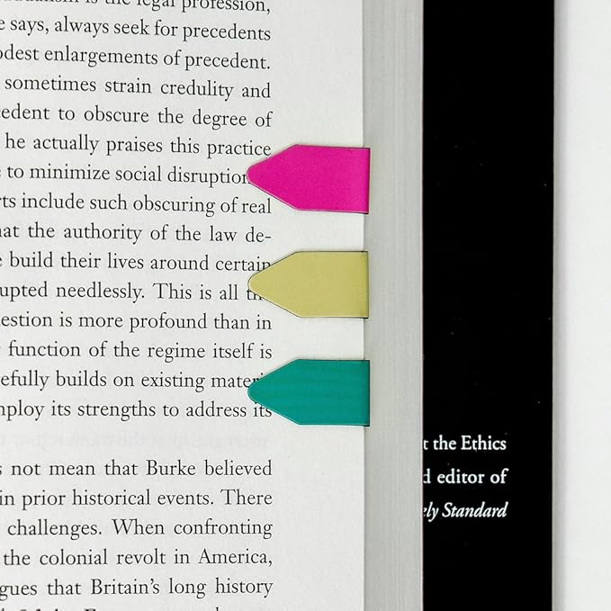 Get to the Point - Magnetic Arrow bookmarks - NEON- Set of 8 - Arrow Line Book Marker Pack is Ideal for Men, Women, Teachers, Librarians, Teens & Kids! Great for School, Work & Readers on all levels.