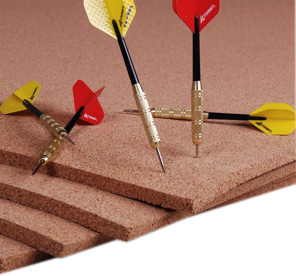 Manton Cork Premium Cork Roll - 4' x 4' x 1/2", 100% Natural Facing Grade Material for Bulletin Boards, Decorative Photo and Message Push Pin Displays - Perfect for Home, School, and Office