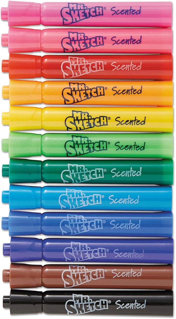 Mr. Sketch Scented Washable Markers, Chisel Tip Marker, Assorted Colors, 36 Count