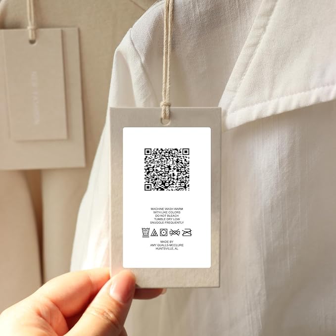 CLABEL Upgrade Thermal Label 6 Roll 1.96" x 3.14" for 221B/220B/230B Label Maker, 50x80mm 90 Sheet Sticker Labels,Waterproof, Oil-Proof, Anti-frictional