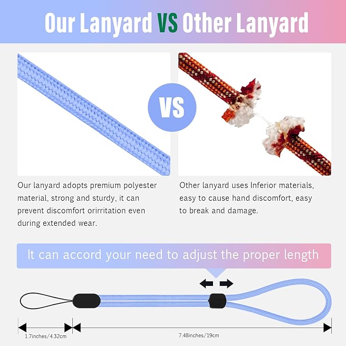 Wrist Strap Lanyard, 8 Pack Adjustable Wristlet Phone Lanyards for Keys, Cell Phone, Camera, USB Flash Drives, Flashlight, Keychain, ID Name Tag Badge(Mix Color)