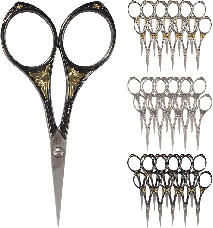 JubileeYarn Sun Motif Embroidery Craft Scissors - Assortment - 30 Scissors