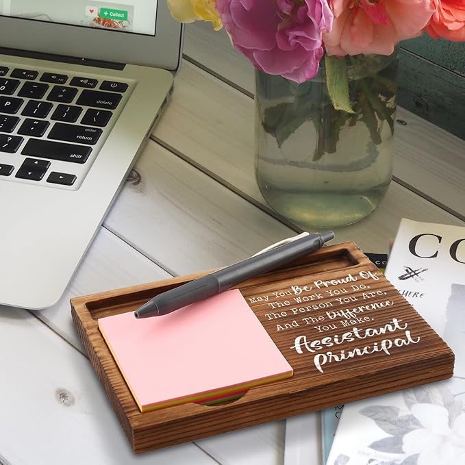Assistant Principal Gifts, Assistant Principal Appreciation Gifts, Thank You Gifts for Assistant Principal, Vice Principal Office Desk Decor Gifts Self-Stick Note Pad Holders ZSS3