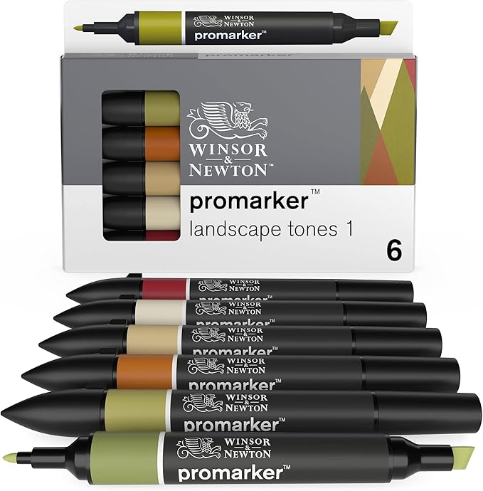 Winsor & Newton ProMarker Set, 6 Count, Landscape