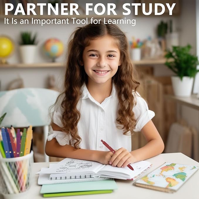 FIOVER 6Pcs Gel Pens, 0.7mm Medium Point Smooth Writing Pen, Black Gel Ink Journaling Supplies for Note Taking, Cute Aesthetic Office School Supplies Gifts for Women(6 Pcs Gold Vintage)