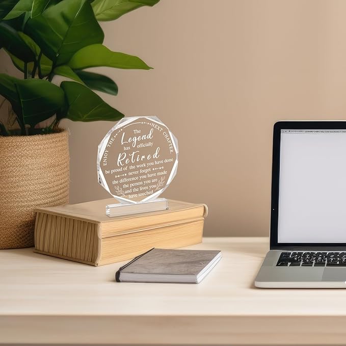 Chunful Happy Retirement Gifts for Men Women Never Understand the Difference You Made Keepsake and Paperweight Retirement Plaque Inspirational Gifts for Retired Teacher Police Nurse(Classic Style)