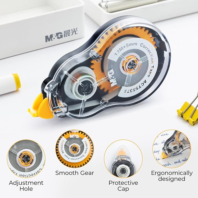 M&G 12 Pack Correction Tape，39.3 Feet Correction Tape, Easy to Use Applicator for Instant Corrections, Study Supplies and Office Products, Total 472FT/144M