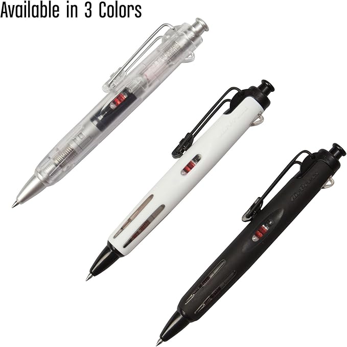 Tombow 56068 AirPress Ballpoint Pen, White, 1-Pack. Pressurized Pen Easily Writes Overhead and on Wet Paper